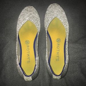 Rothys sparkly Iridescent Flat size 9